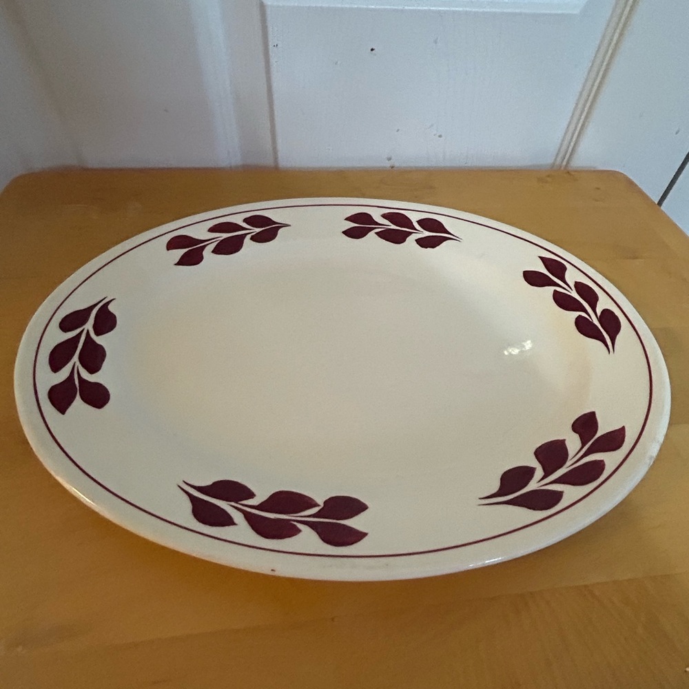 Blue Ridge Red Leaf small platter - Picture 3 of 4
